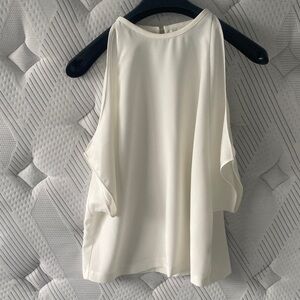 NWOT Zara Cream Sleeveless Blouse